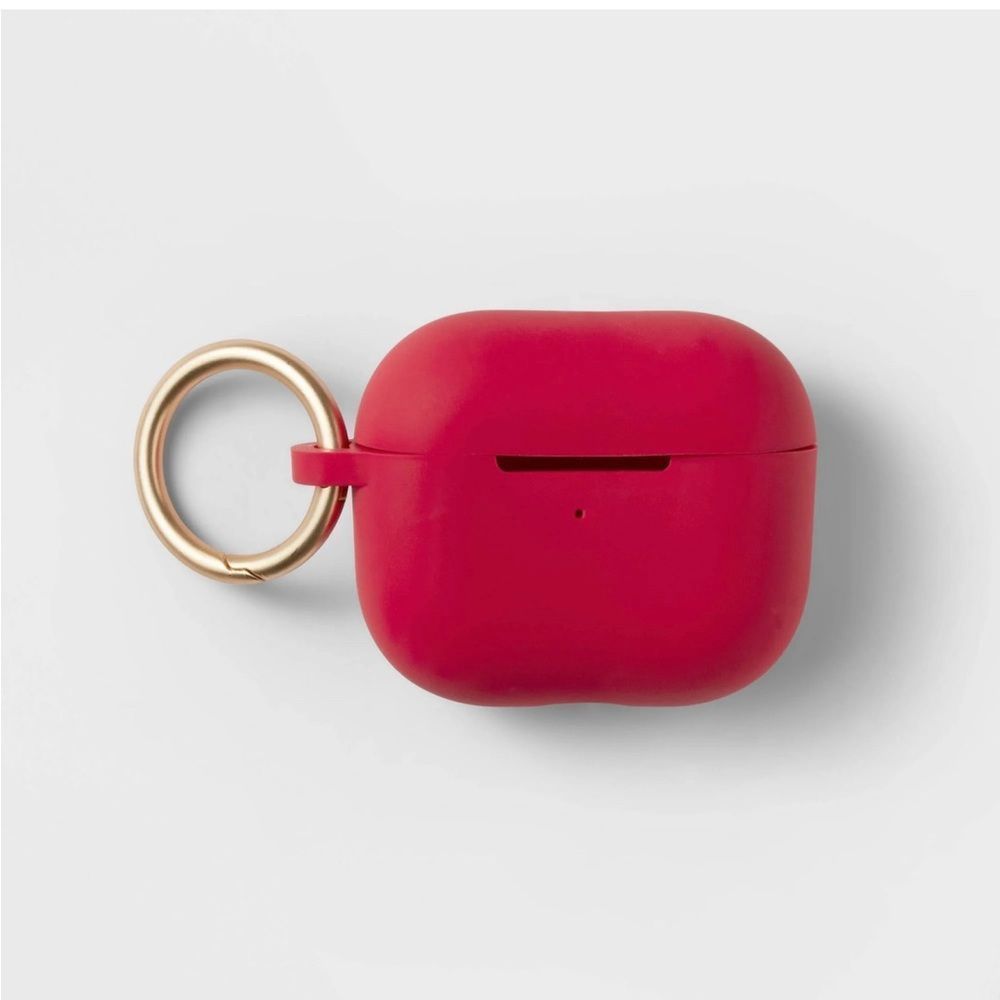 Heyday Apple AirPods 3rd Generation Silicone Case with Clip - Electric Magenta